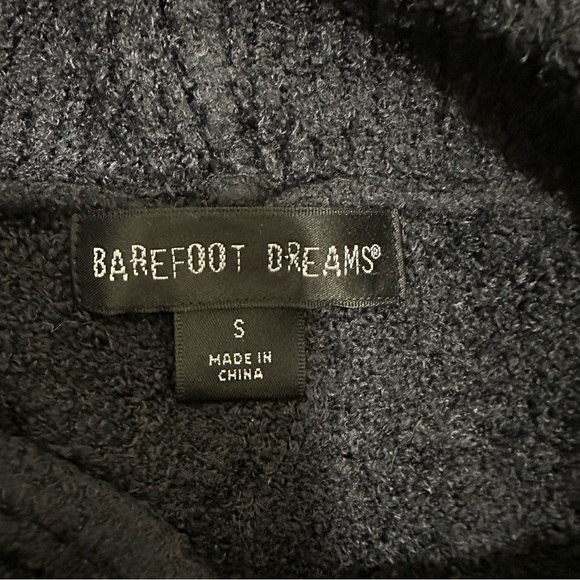 Barefoot Dreams Black Bamboo Chic Lite Black Zip Up Hoodie Size Small - Picture 4 of 12